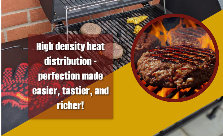 Black Rock Grill Lava Rocks for Grilling (4-8cm) deliver high-density heat distribution, making grilling easier, tastier, and richer—perfect for gas BBQs!.