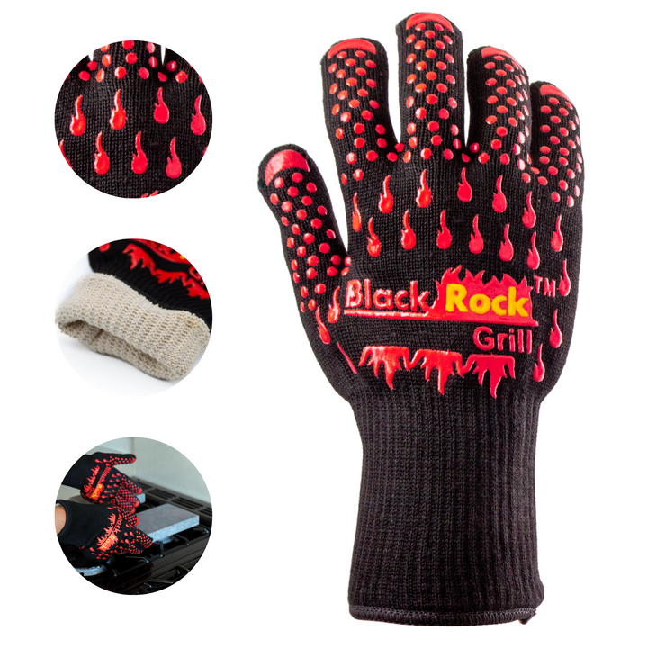 Heat Resistant Cooking Gloves 500°C / 932°F By Black Rock Grill