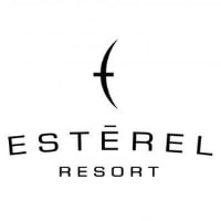 Logo of Estérel Resort, featuring a stylized crescent shape above the text. The word ESTÉREL is in larger font, with RESORT below it in smaller letters. The logo is black on a white background.