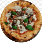 Birdseye view of pizza