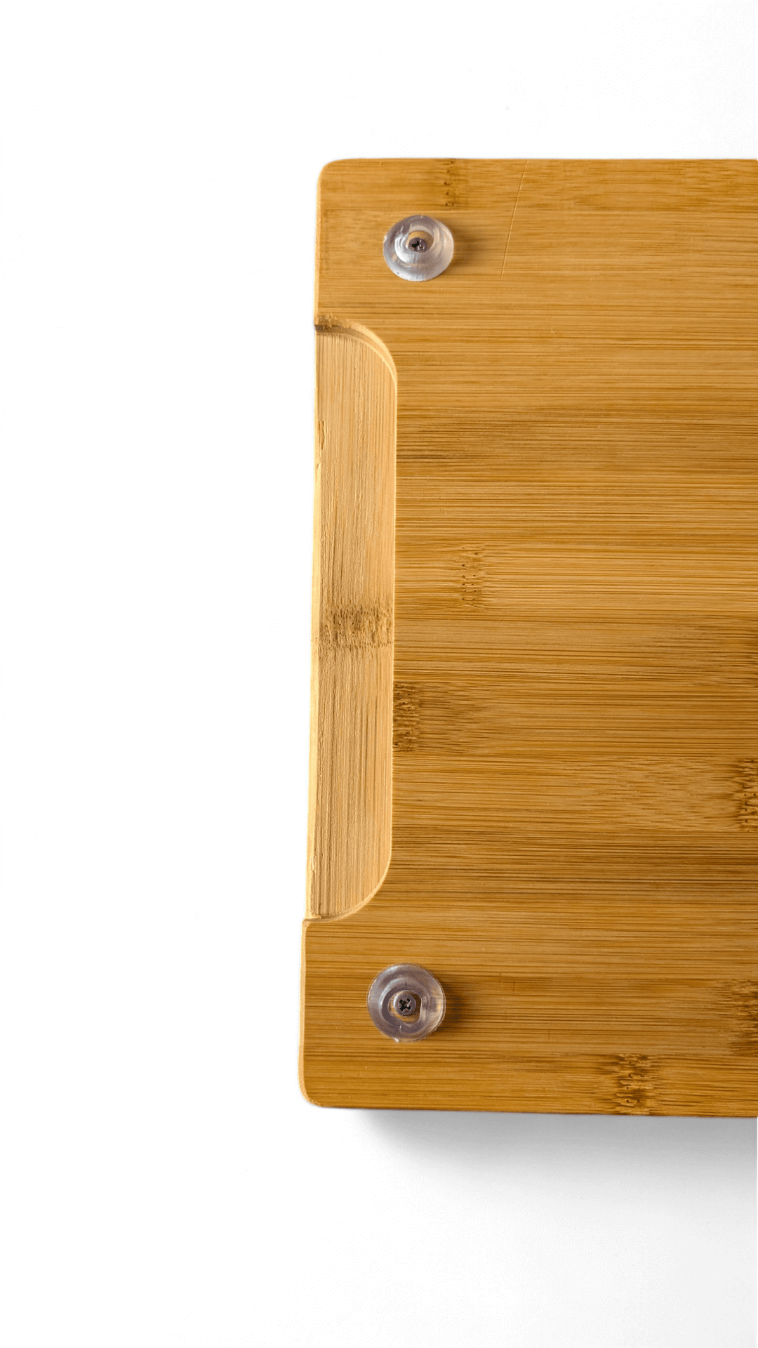 feet on the wooden serve chopping board