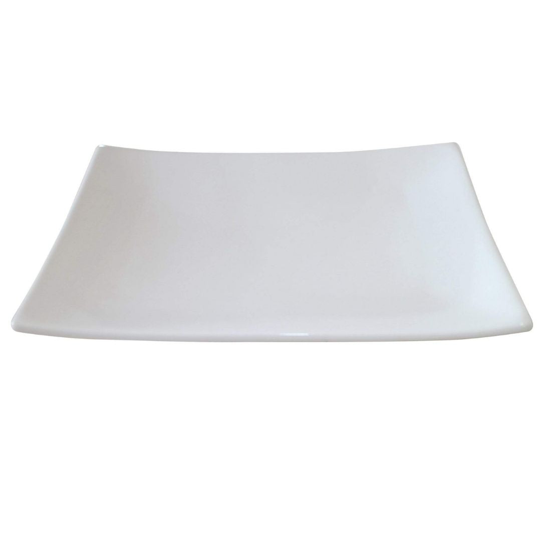 The GP-13 White Porcelain Side Plate by Black Rock Grill, with raised edges and a sleek design, elegantly complements any table setting. Dishwasher proof for convenience, it pairs seamlessly with Black Rock Grill presentations or adds versatility to any meal.