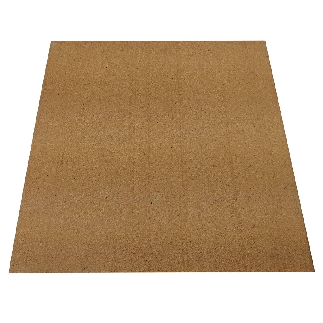 A light brown, smooth-textured Black Rock Grill Pizza Oven Refractory Brick Shelf (50cm x 50cm x 1cm) viewed from above on a white background.