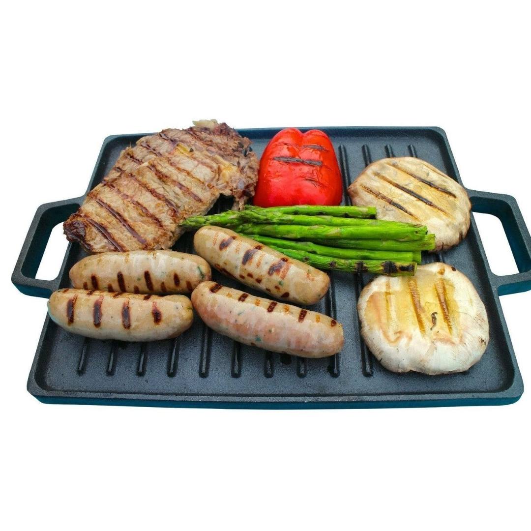 Large Solid Reversible Cast Iron Griddle by Black Rock Grill