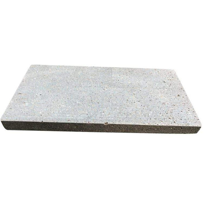 The Sharing Stone replacement- ROK-37 by Black Rock Grill features a rectangular concrete slab with a smooth, speckled surface and rounded edges, reminiscent of a sleek Steak Stone. It is elegantly showcased against a plain white background.