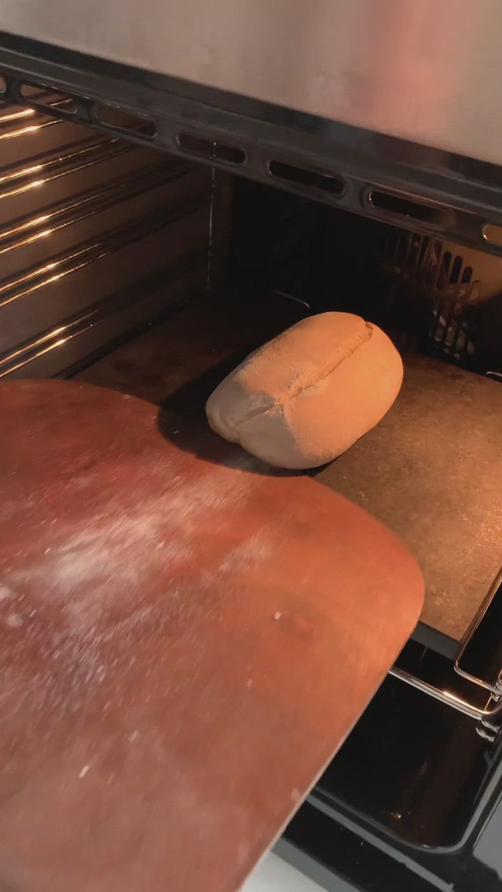 video of the lava stone in a oven baking bread
