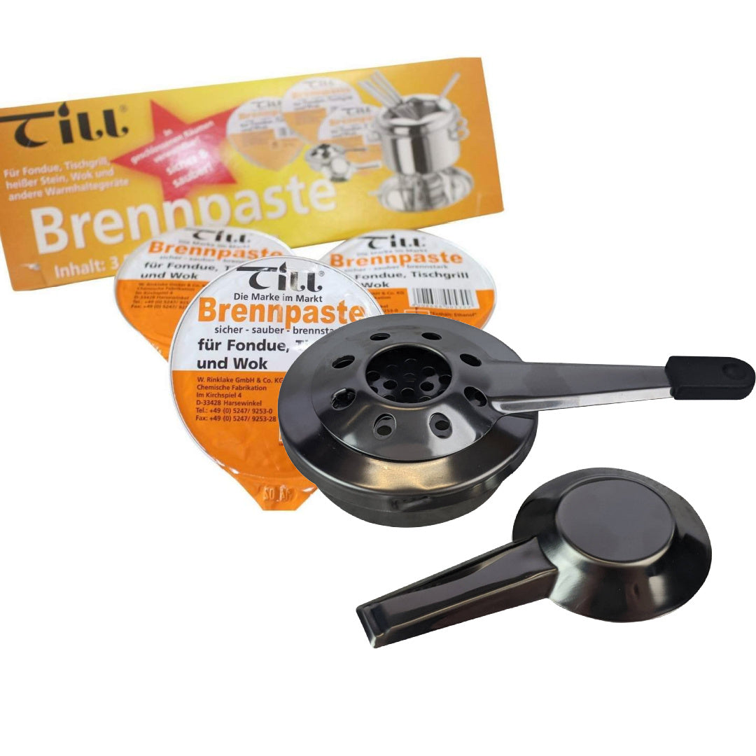 till brennpaste with fondue burner