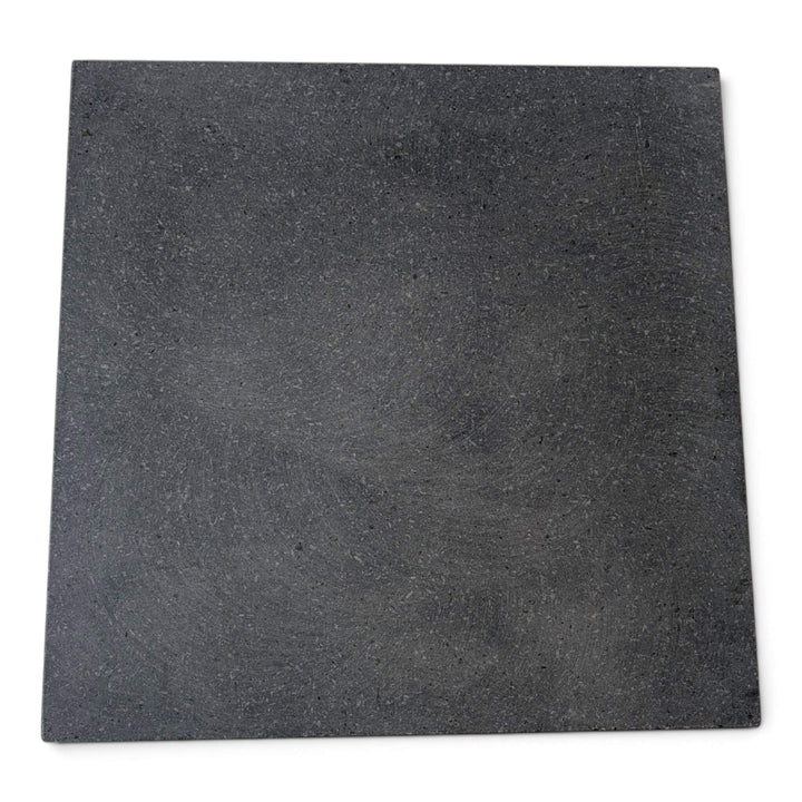 A large square grey Lava pizza oven stone that fits the effeuno P150H and P150HA pizza ovens square with beveled edges, shown on a plain white background.