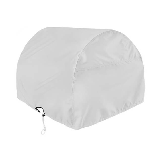 White Pizza party pizza oven cover on a white background