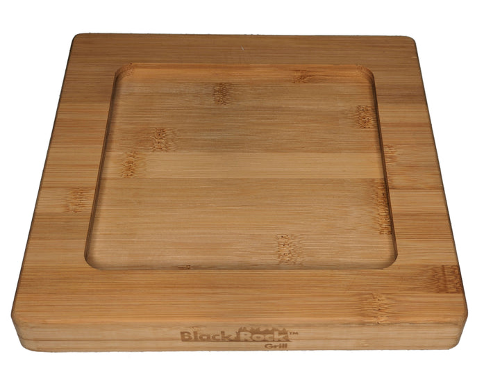 black rock grill bamboo wooden board