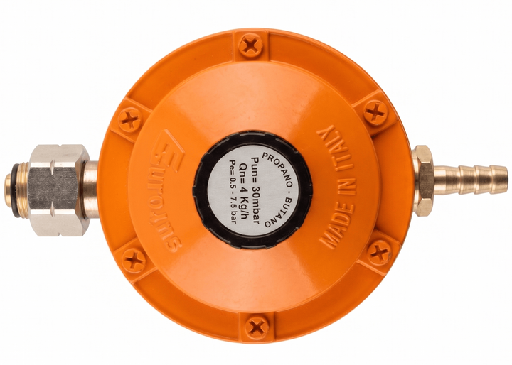 Close up image of the UK Gas regulator provided for UK Pizza Party Oven orders