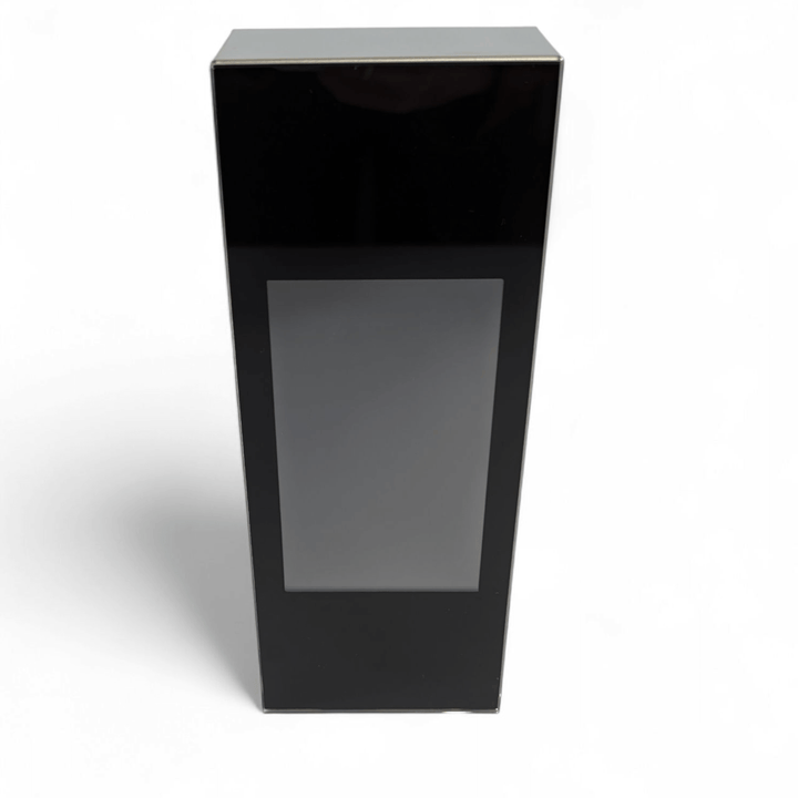 A tall, rectangular, black Black Rock Grill Digital Display Board for P134H Evo with a glossy finish and large blank gray label on the front, photographed against a plain white background.
