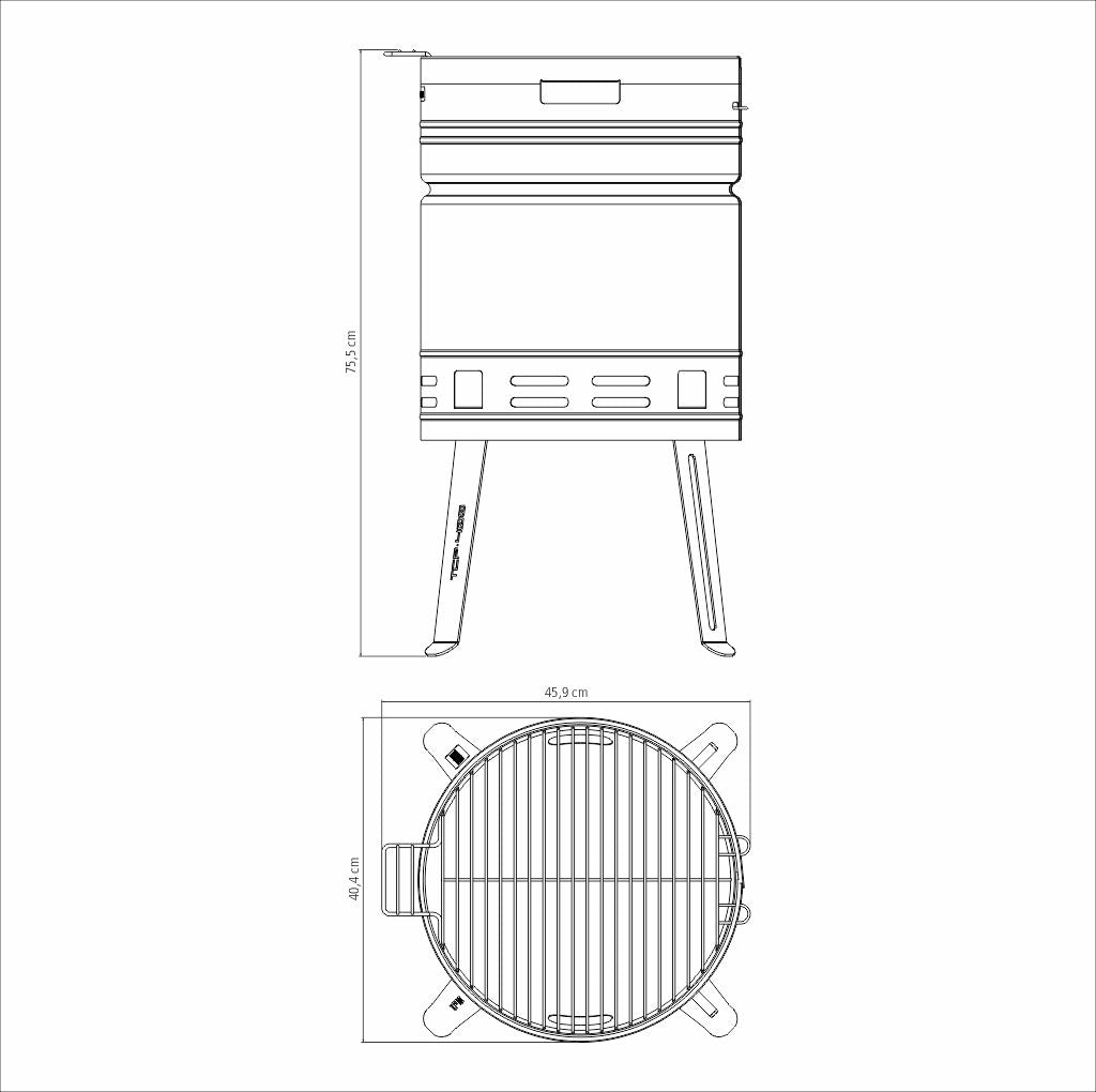 Barbecue en baril de bière Tramontina