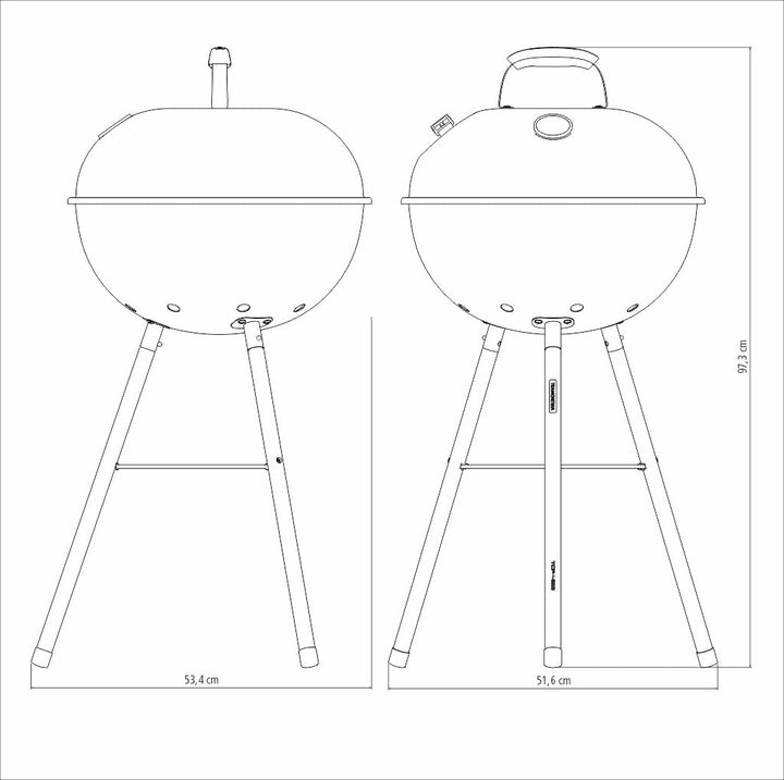 Tramontina BBQ – Holzkohlegrill mit Deckel