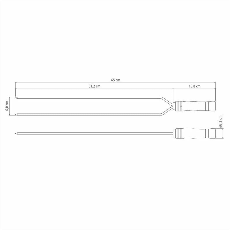 Double-Pronged BBQ Skewer 650mm by Tramontina