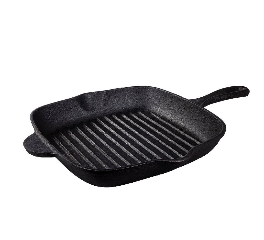 Tramontina Pre-Seasoned Cast Iron Grill Pan + Skillet 10 in Grill