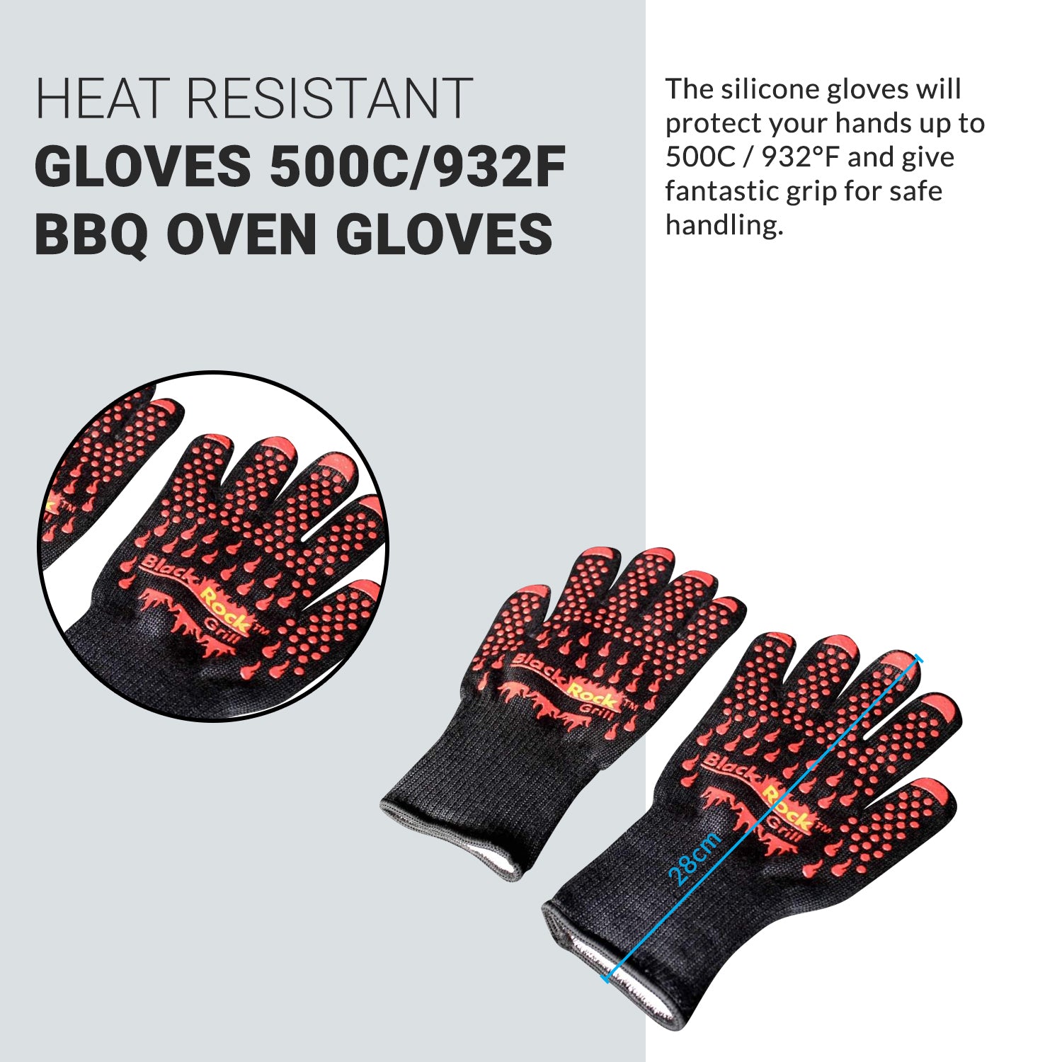 Heat proof shop gloves for cooking