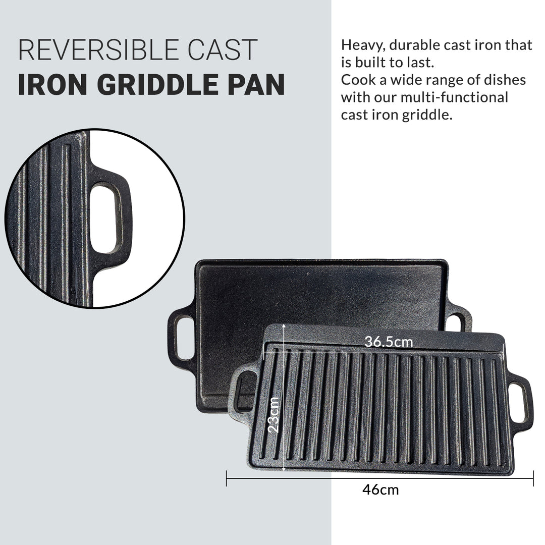 reversible cast iron griddle plate