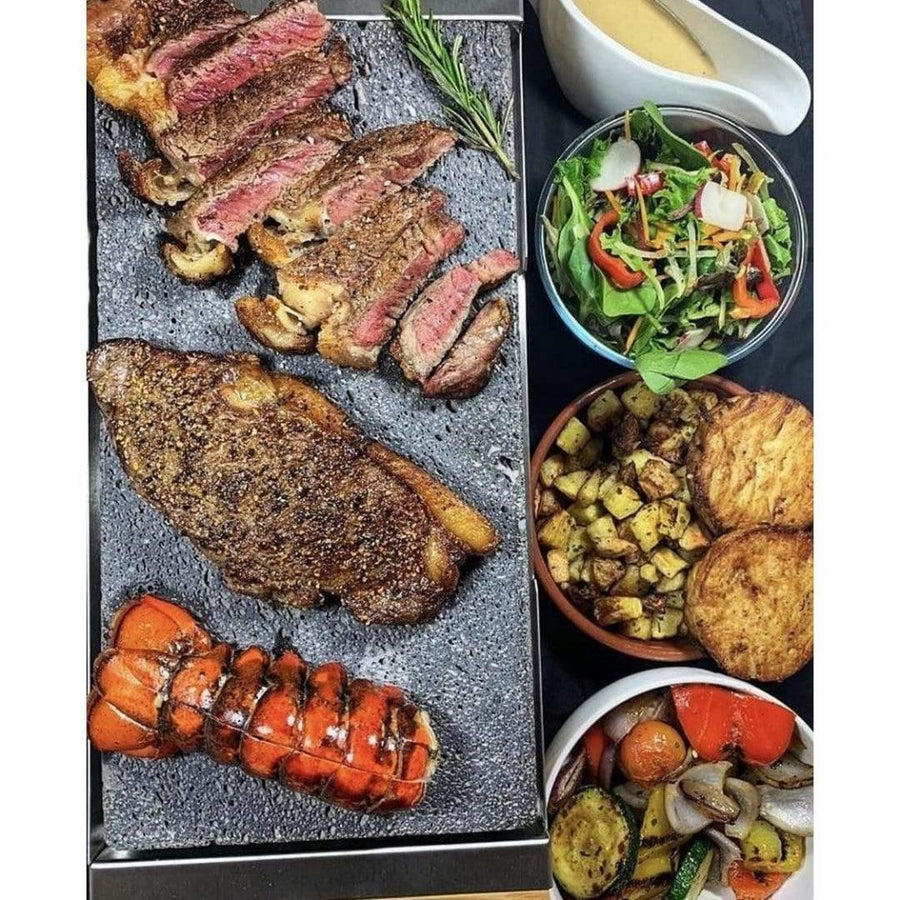Steak Stone Sharing Platter & Grill Set Black Rock Grill