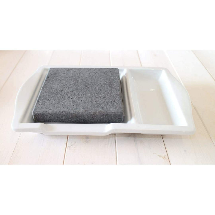 Black Rock Grill Black Rock Grill Steak Stone plate set with side area