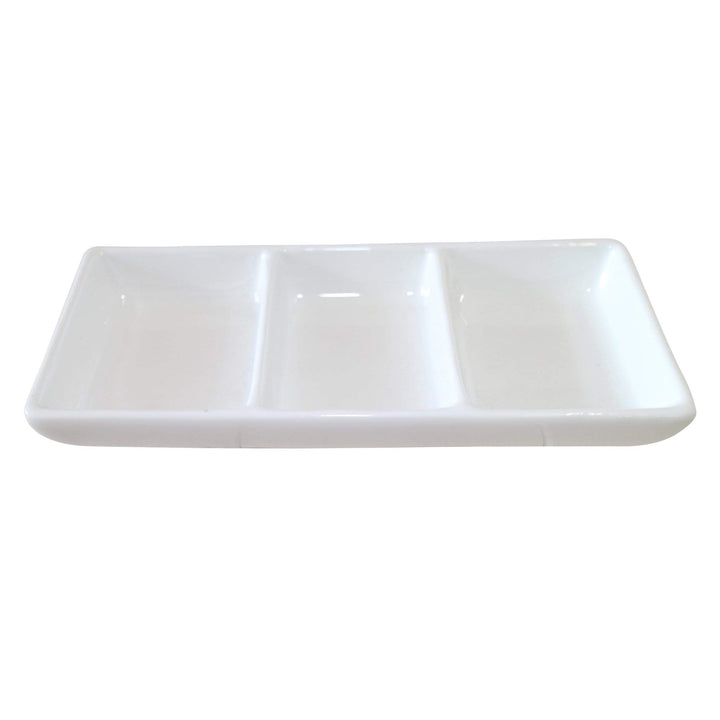 GP-8 White 3 Compartment Dipping Pot- Case of 8