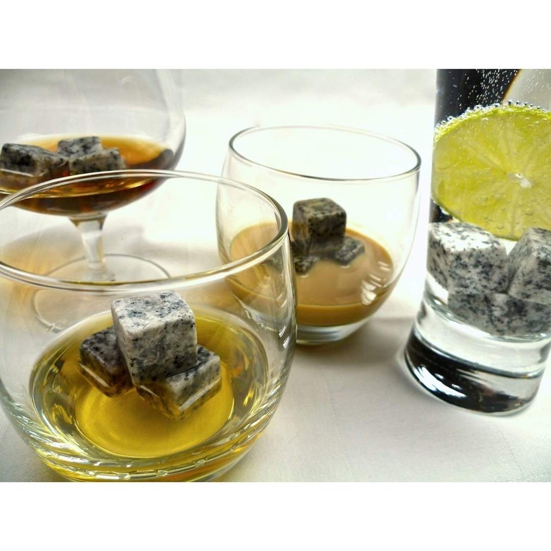 Granite Whisky Stones, Set of 9