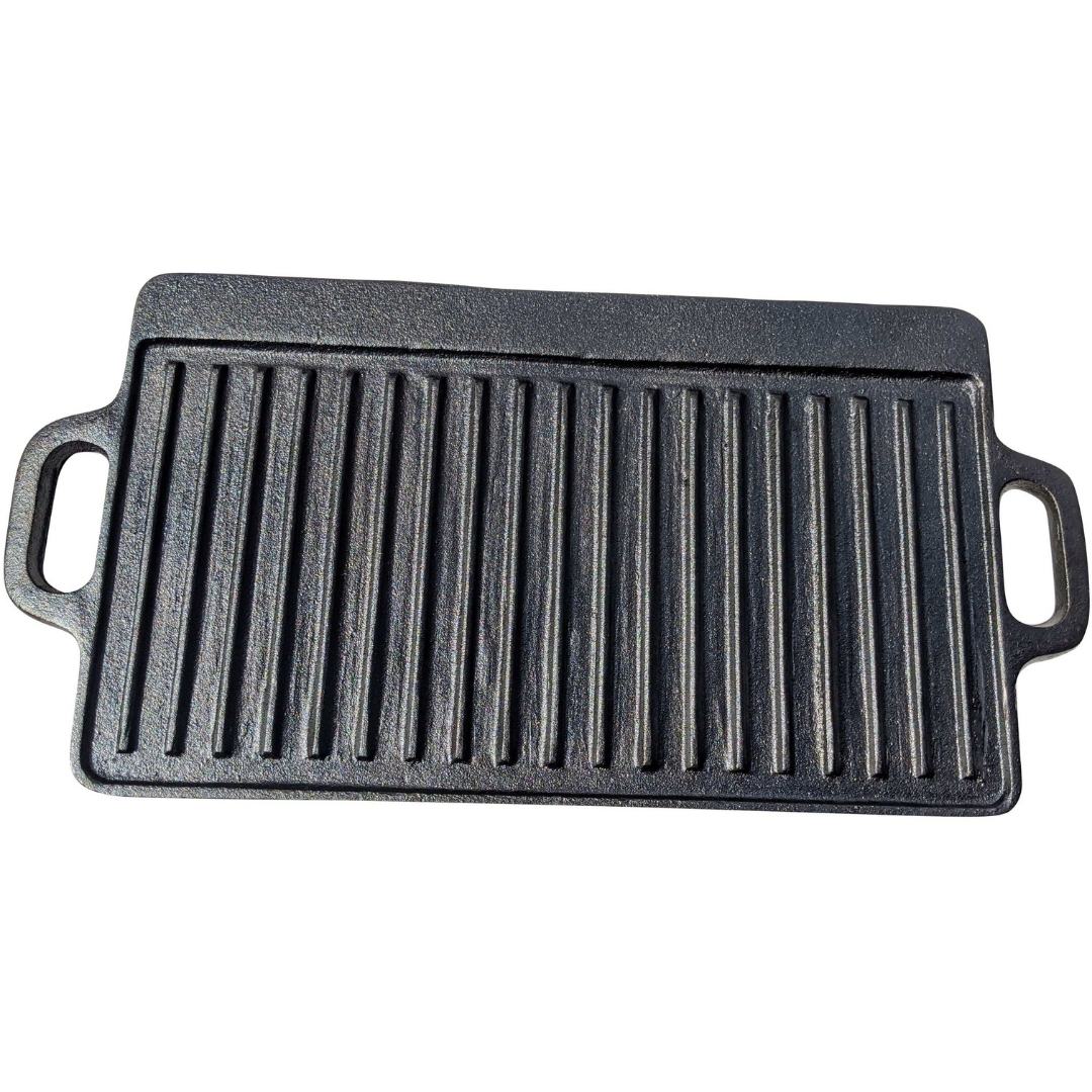 Large Cast Iron Griddle | Double Sided/Reversible