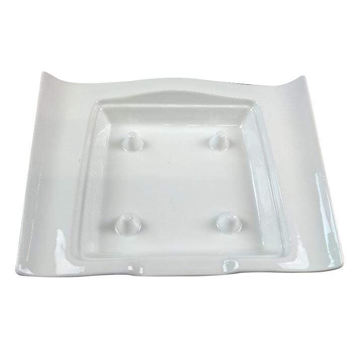 GP-15W White Porcelain Wave Platter - Case of 12