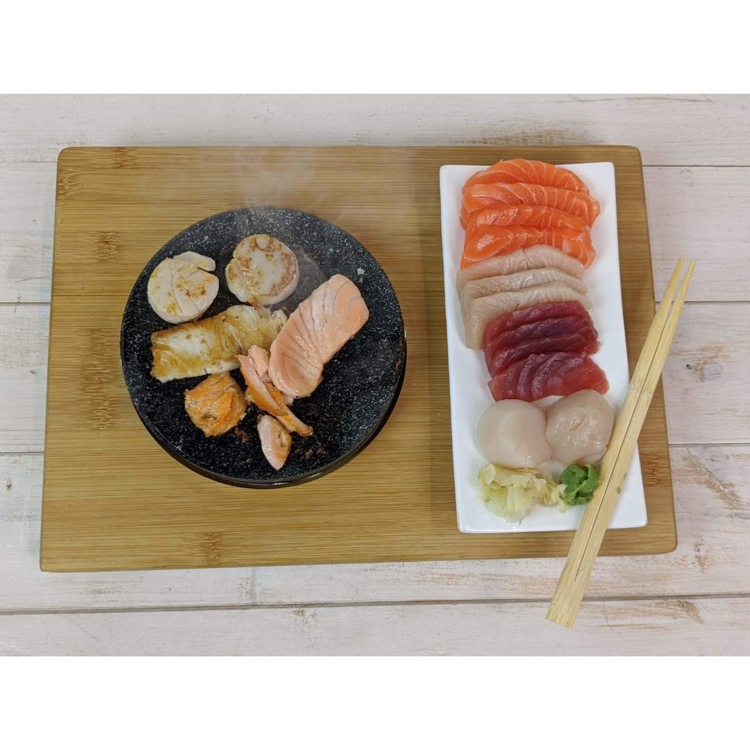 Black Rock Grill steak stones Black Rock Grill Round Ishiyaki Steak Stone Set