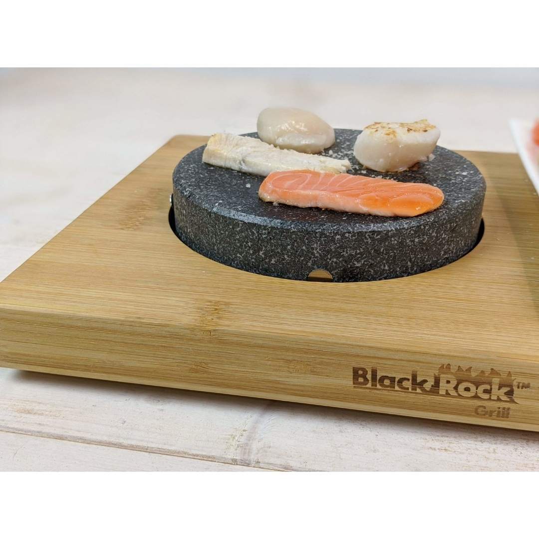 Black Rock Grill steak stones Black Rock Grill Round Ishiyaki Steak Stone Set