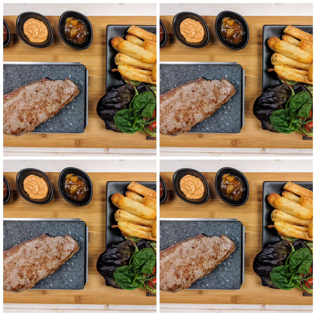 Conjunto de cozinha Black Rock Grill Matt Black Steak Stones